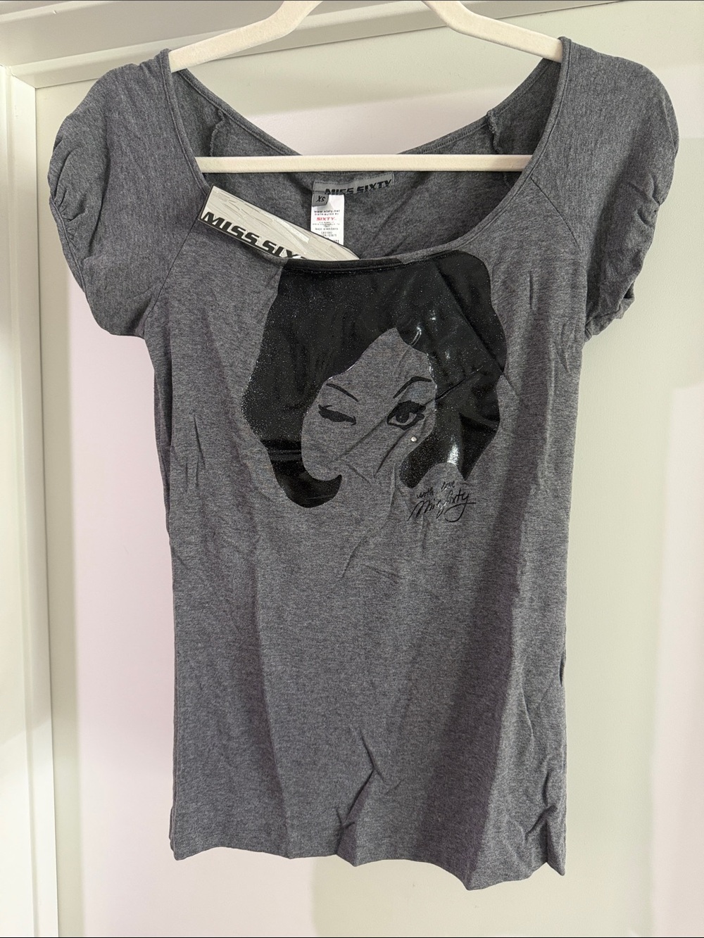 Miss Sixty Gray Lucie Shirt - XS